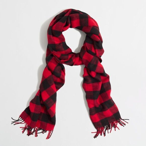 J. Crew Buffalo Check Scarf - Picture 1 of 5